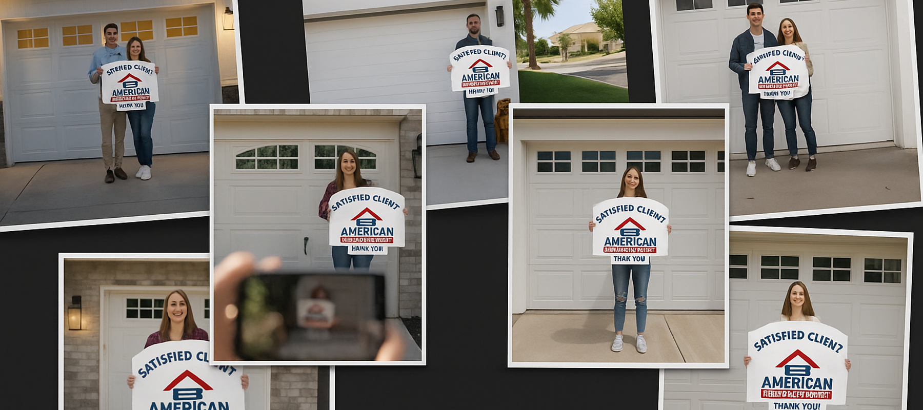 American Garage Door Solutions happy garage door clients in Daly City, CA